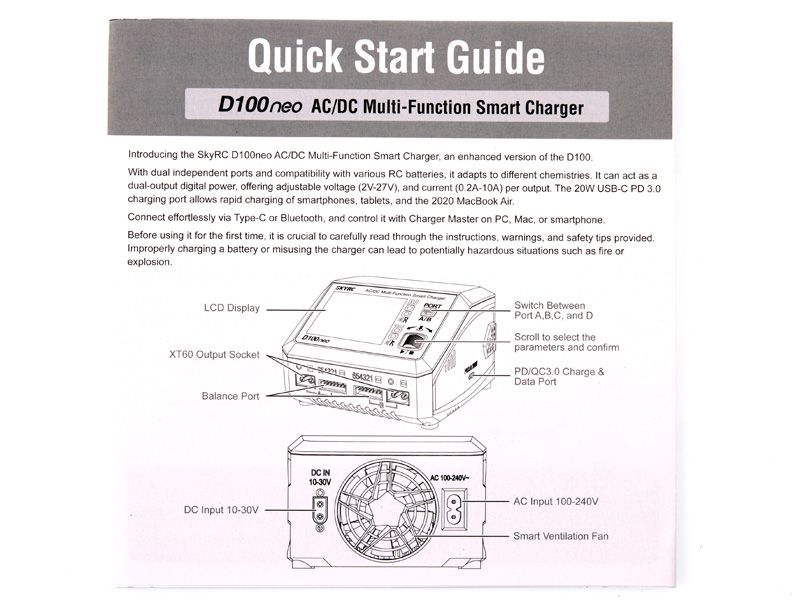 SkyRC D100 Neo Ladegerät LiPo 1-6s 10A 100W