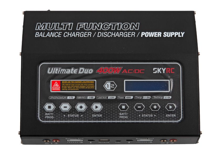 SkyRC D400 AC/DC Ladegerät LiPo 1-7S 20A 2x200W