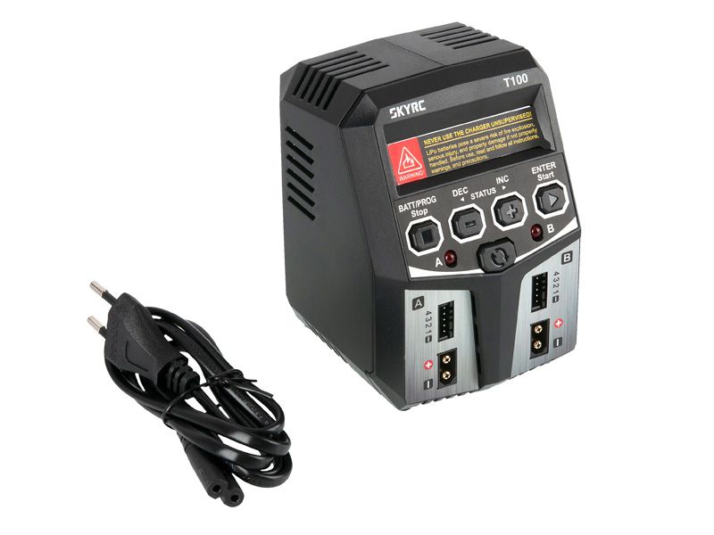 SkyRC T100 AC Ladegerät LiPo 2-4s 5A 2x50W
