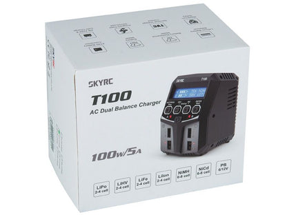 SkyRC T100 AC Ladegerät LiPo 2-4s 5A 2x50W