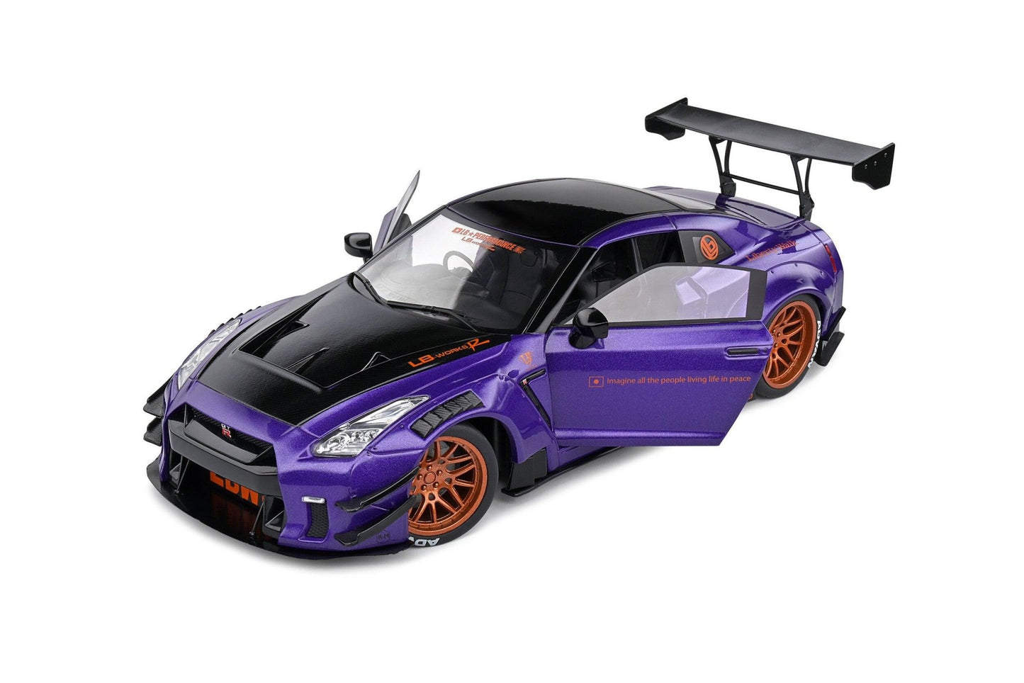 Solido Nissan GT - R (R35) Liberty Walk Body Kit 2.0 2022 - Lila 1:18 Modell - Artexio