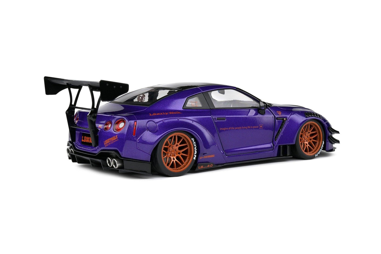 Solido Nissan GT - R (R35) Liberty Walk Body Kit 2.0 2022 - Lila 1:18 Modell - Artexio