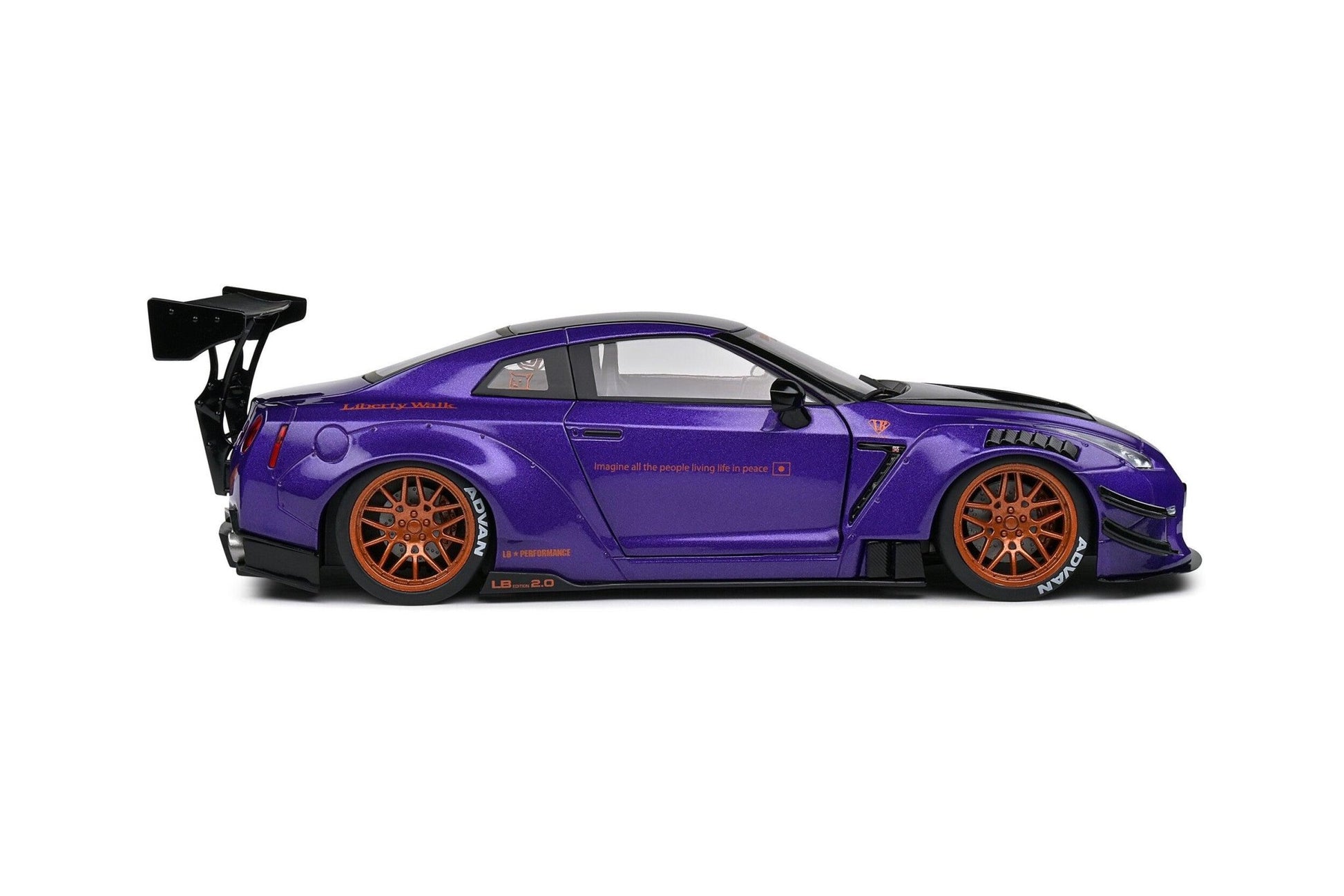 Solido Nissan GT - R (R35) Liberty Walk Body Kit 2.0 2022 - Lila 1:18 Modell - Artexio