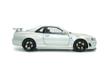 Solido Nissan Skyline GT - R R34 Z - Tune 1999 Silver 1:18 Modell