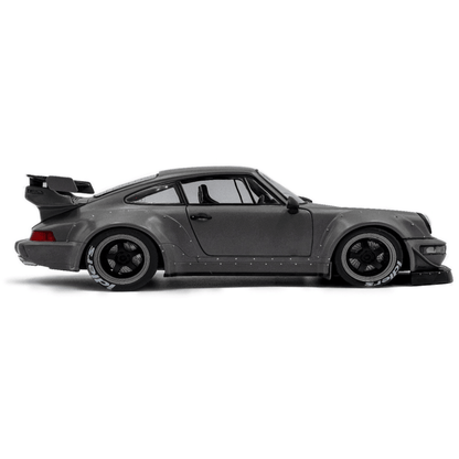 Solido Porsche 911 (964) RWB Bodykit 2024 nardo gray with figure 1:18 model