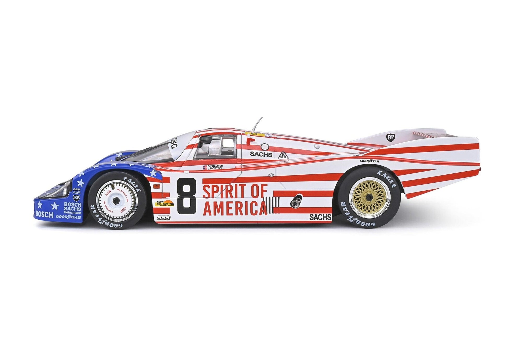 Solido Porsche 956 LH #8 3rd 24h LeMans 1986 Stars and Stripes 1:18 Modell - Artexio