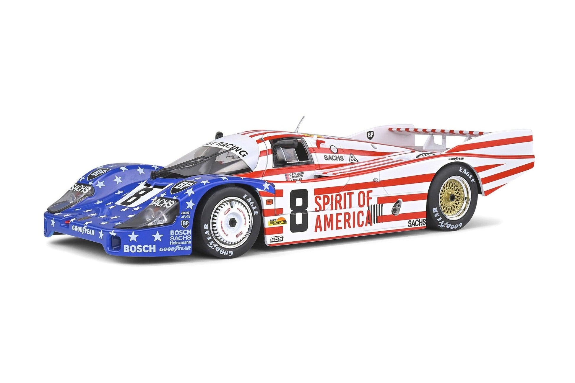 Solido Porsche 956 LH #8 3rd 24h LeMans 1986 Stars and Stripes 1:18 Modell - Artexio