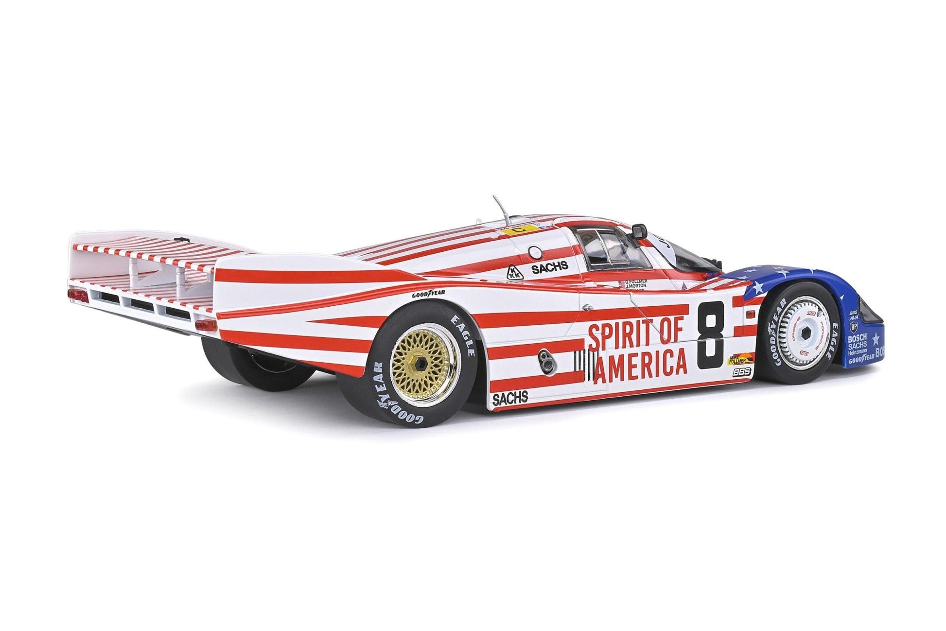 Solido Porsche 956 LH #8 3rd 24h LeMans 1986 Stars and Stripes 1:18 Modell - Artexio