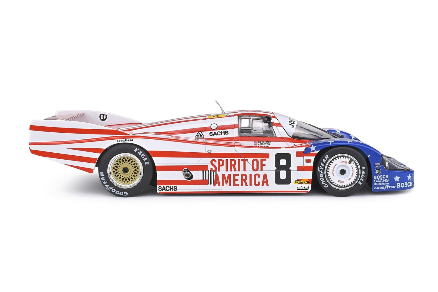 Solido Porsche 956 LH #8 3rd 24h LeMans 1986 Stars and Stripes 1:18 Modell - Artexio