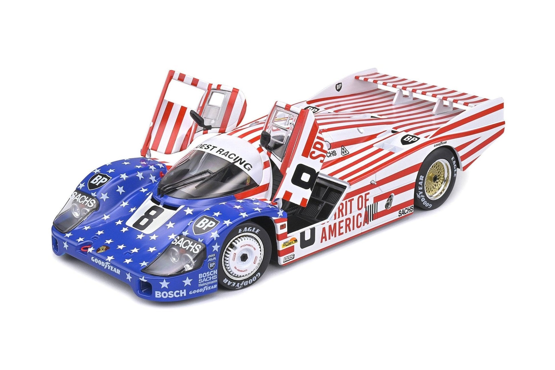 Solido Porsche 956 LH 8 3rd 24h LeMans 1986 Stars and Stripes 1:18 Modell