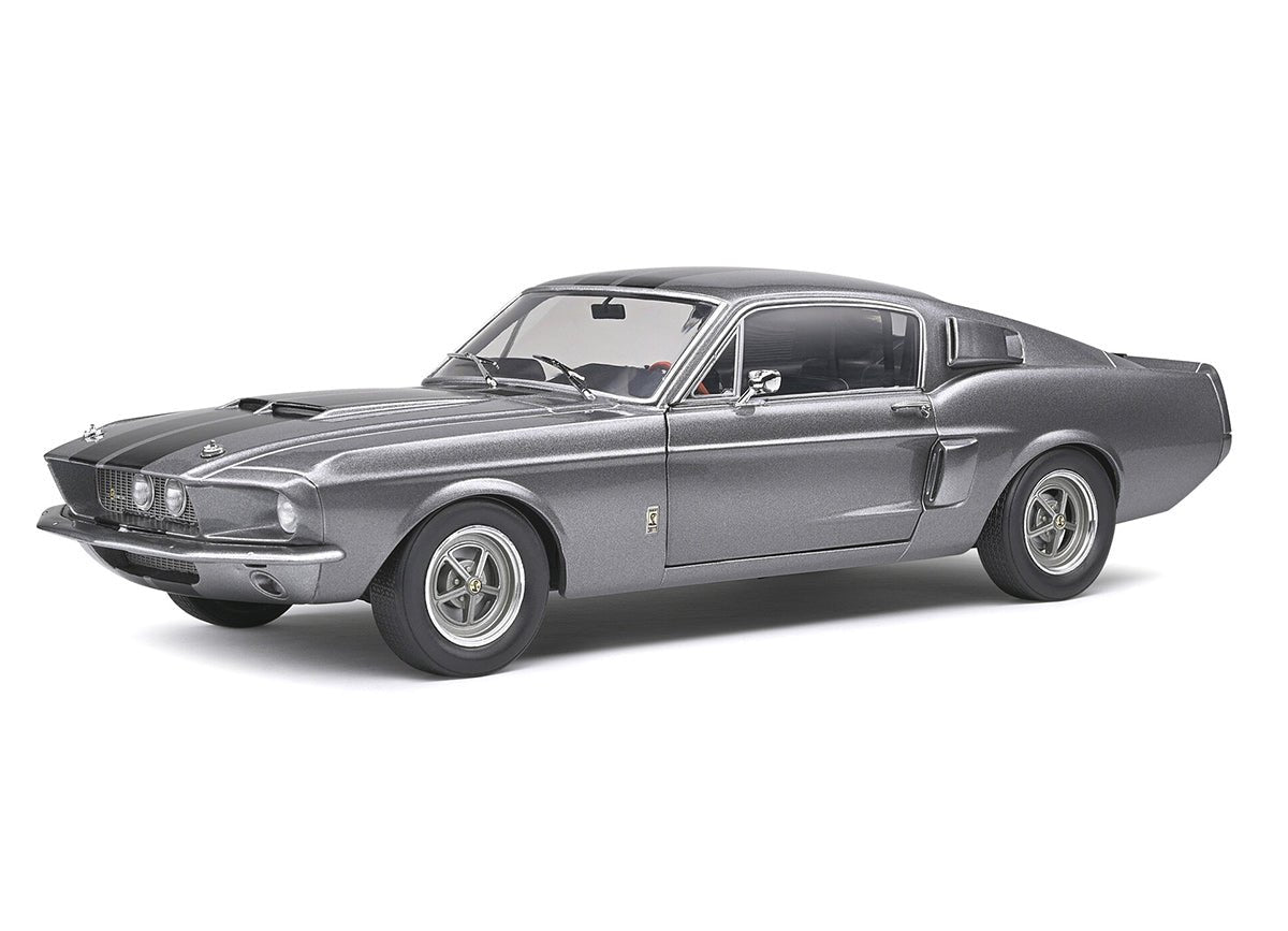 Solido Shelby Mustang GT500 1967 - Grey with Black Stripes 1:18 Model