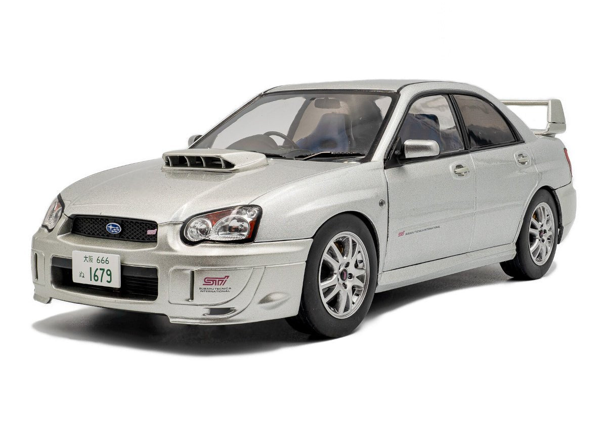 Solido Subaru Impreza WRX STI 2004 silver metallic 1:18 model