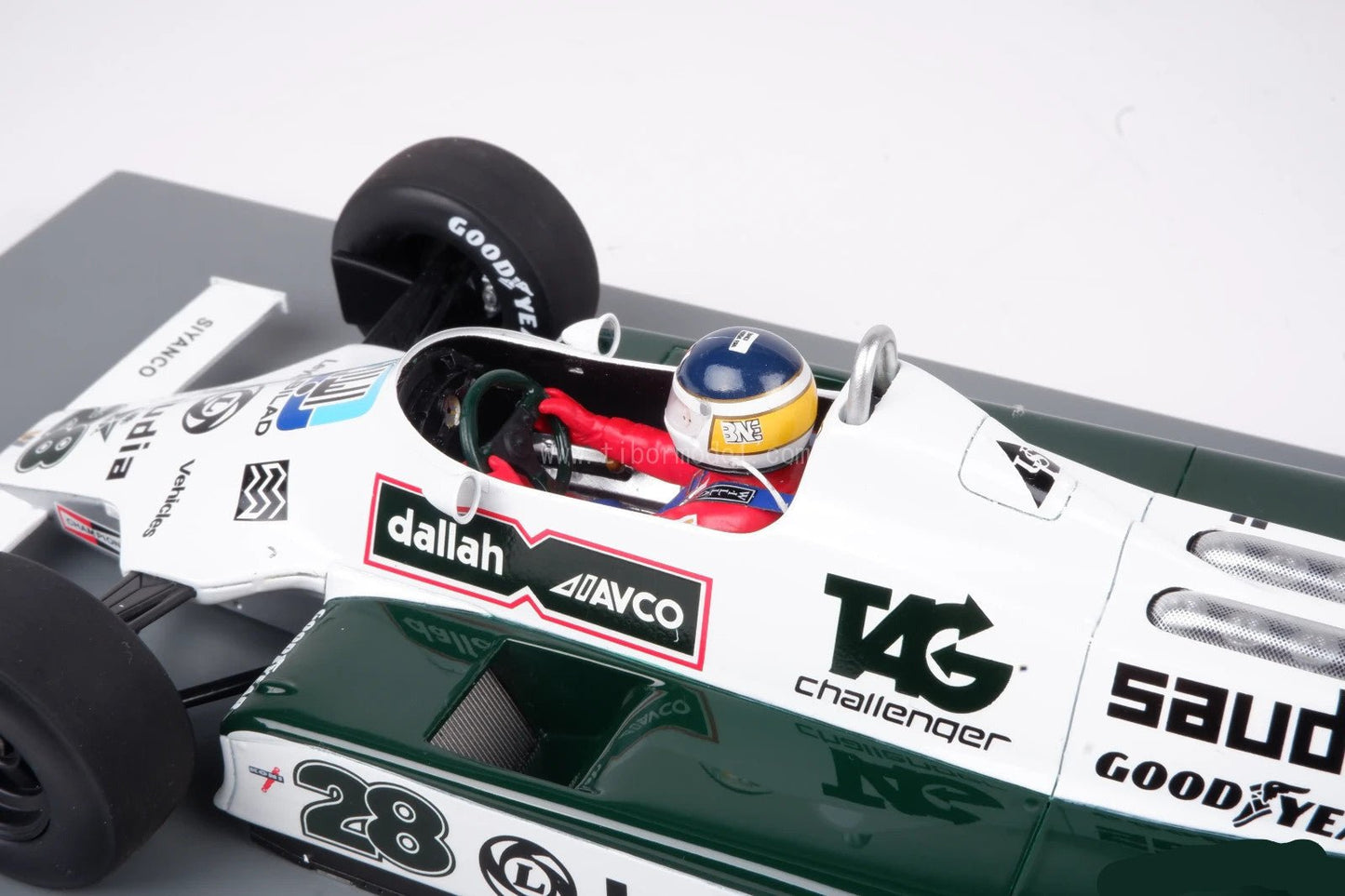Spark Williams FW07B 28 Winner Monaco GP 1980 Carlos Reutemann 1:18 Modell
