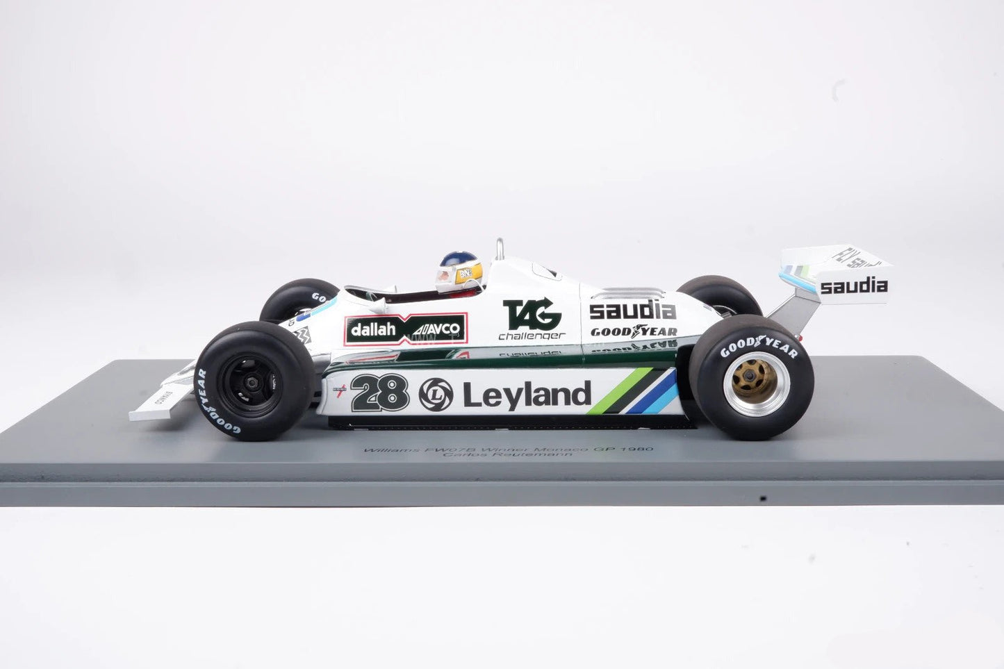 Spark Williams FW07B 28 Winner Monaco GP 1980 Carlos Reutemann 1:18 Modell