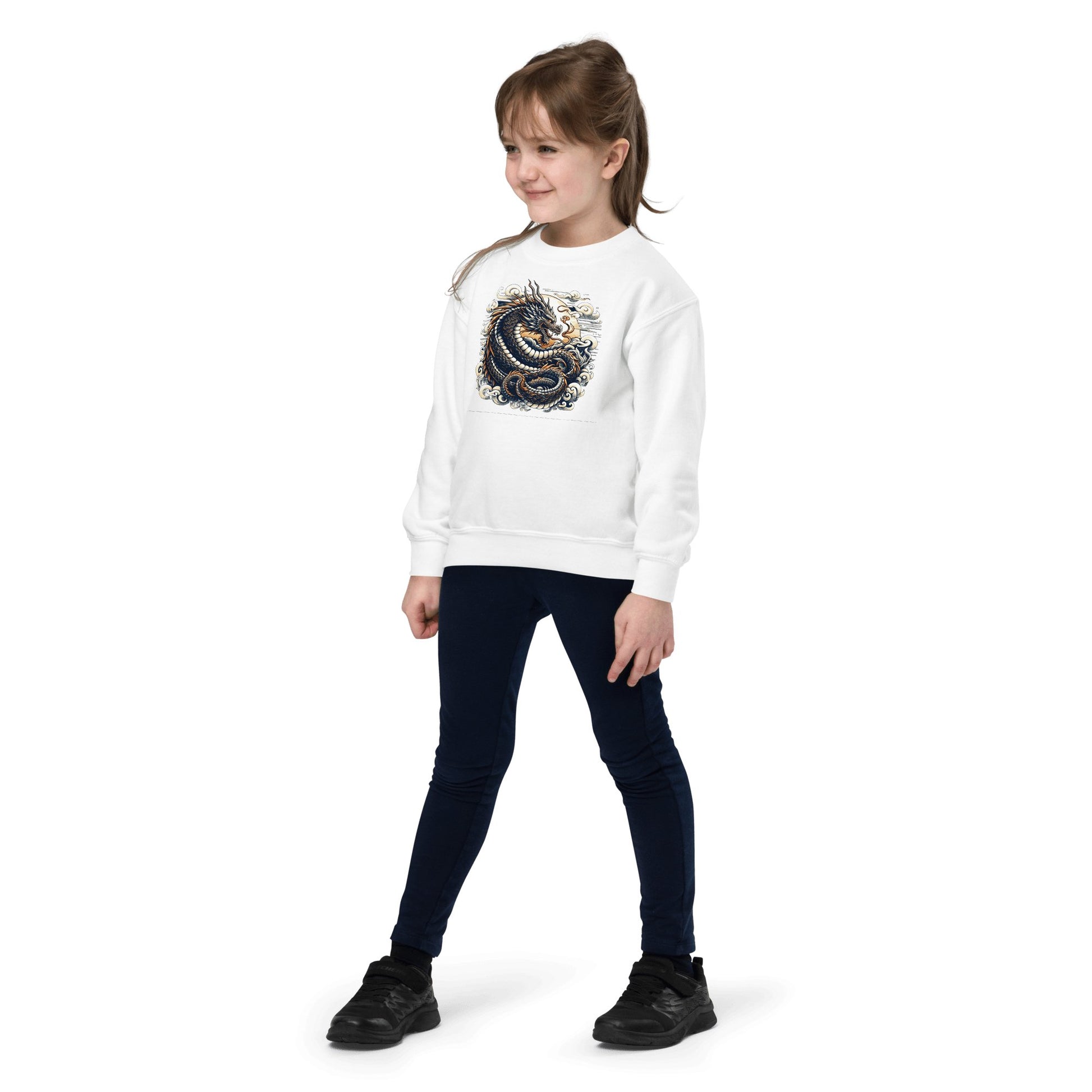 Sweatshirt mit Rundhalsausschnitt für Jugendliche "Drache" - Artexio