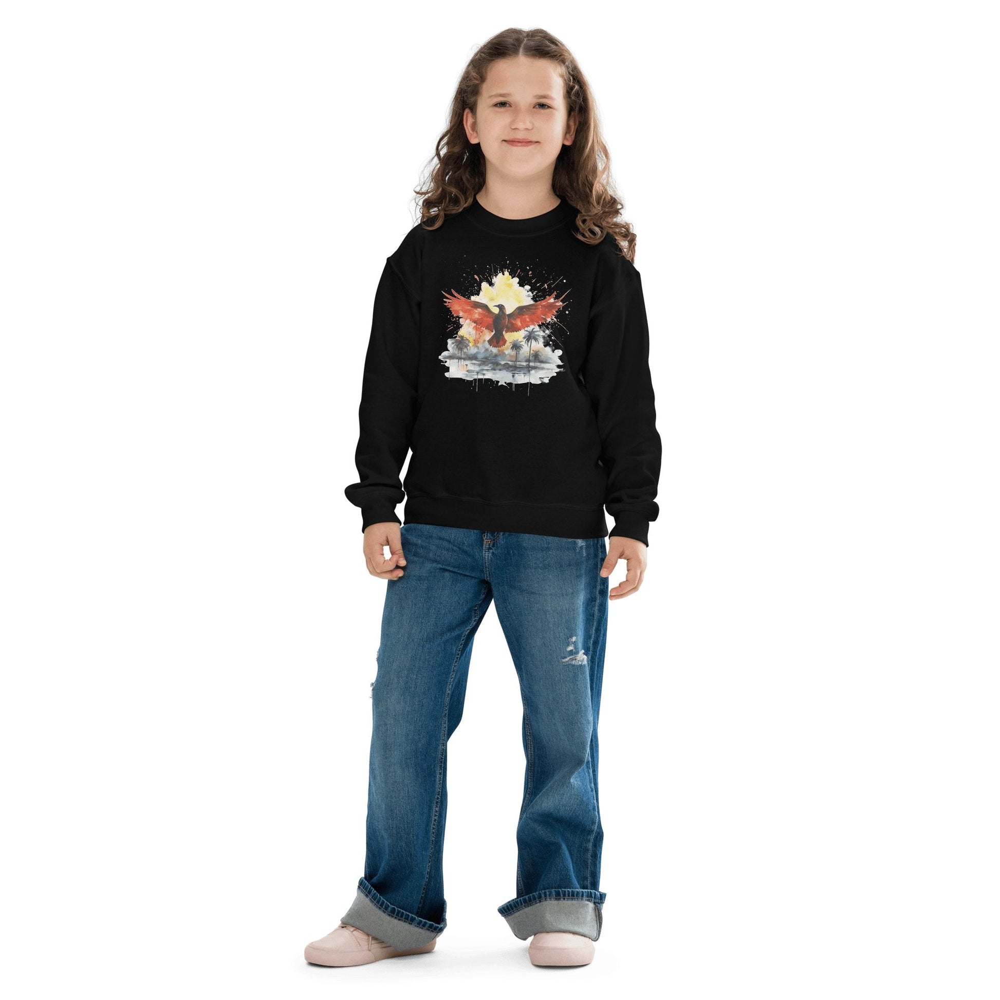 Sweatshirt mit Rundhalsausschnitt für Jugendliche "Firebird" - Artexio