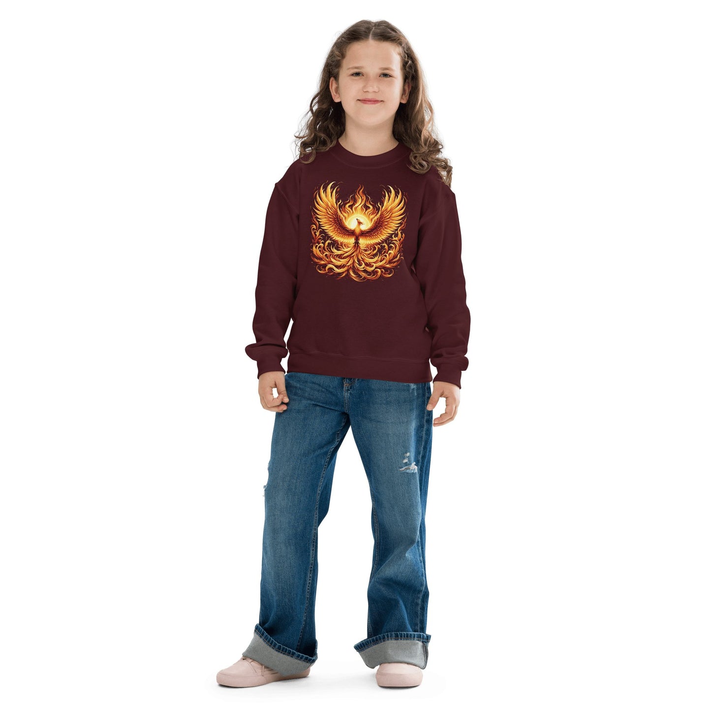 Sweatshirt mit Rundhalsausschnitt für Jugendliche "Phoenix" - Artexio