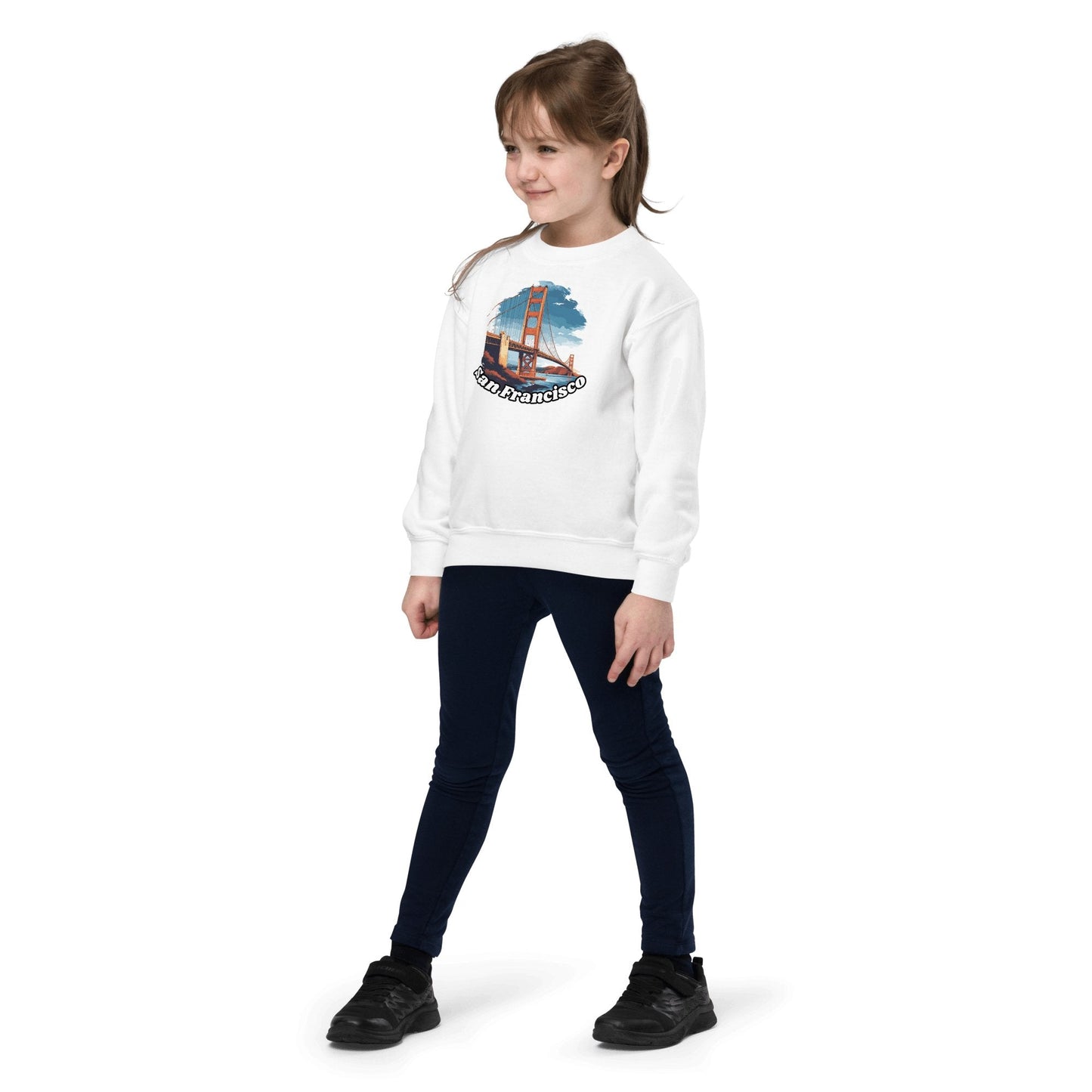 Sweatshirt mit Rundhalsausschnitt für Jugendliche "San Francisco" - Artexio