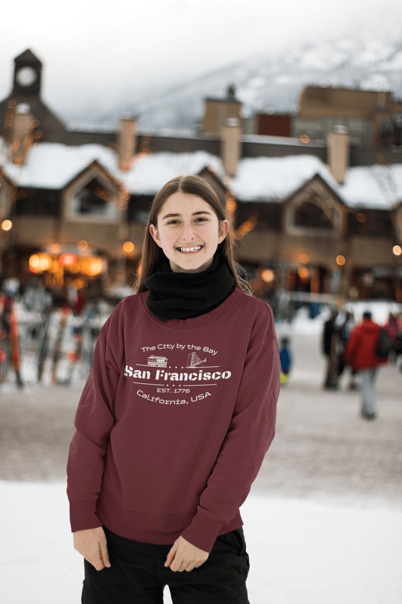 Sweatshirt mit Rundhalsausschnitt für Jugendliche "San Francisco" - Artexio