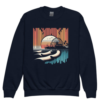 Sweatshirt mit Rundhalsausschnitt für Jugendliche "Santa Monica Pier" - Artexio