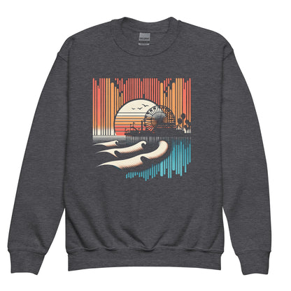 Sweatshirt mit Rundhalsausschnitt für Jugendliche "Santa Monica Pier" - Artexio