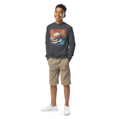 Sweatshirt mit Rundhalsausschnitt für Jugendliche "Santa Monica Pier" - Artexio