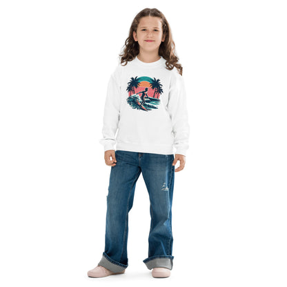 Sweatshirt mit Rundhalsausschnitt für Jugendliche "Surfing" - Artexio