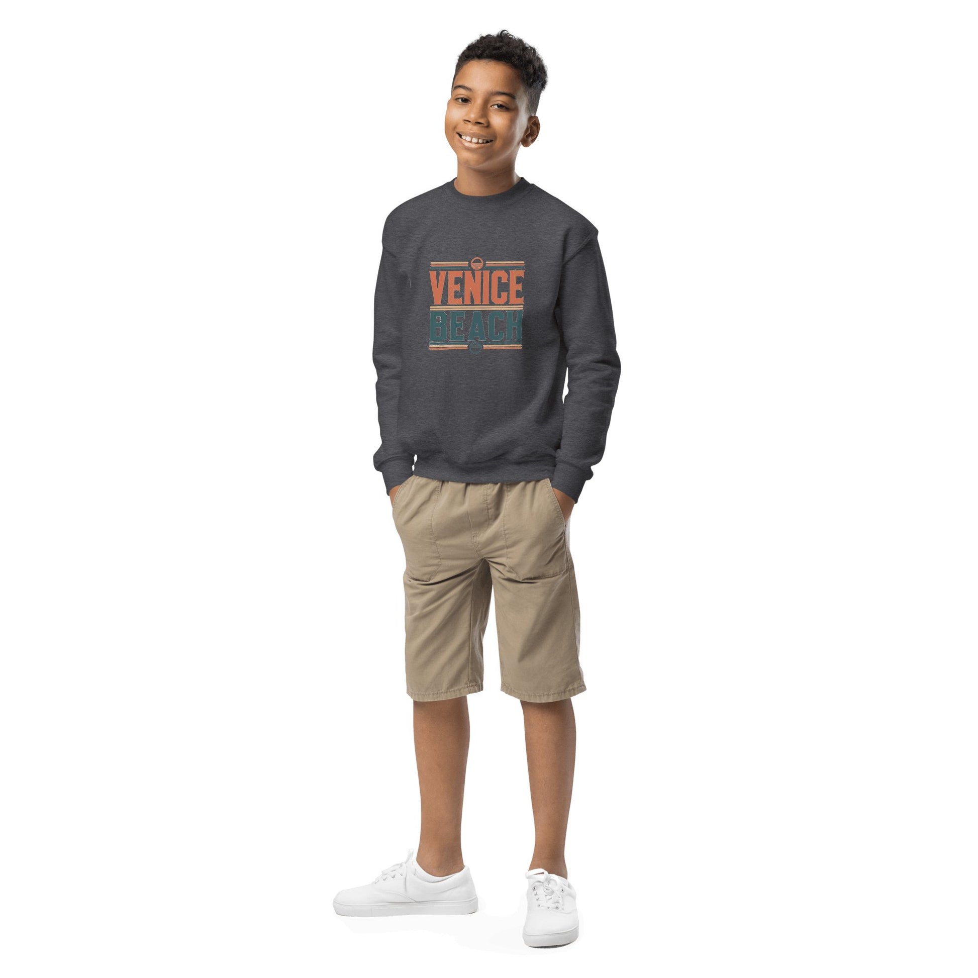 Sweatshirt mit Rundhalsausschnitt für Jugendliche "Venice Beach" - Artexio