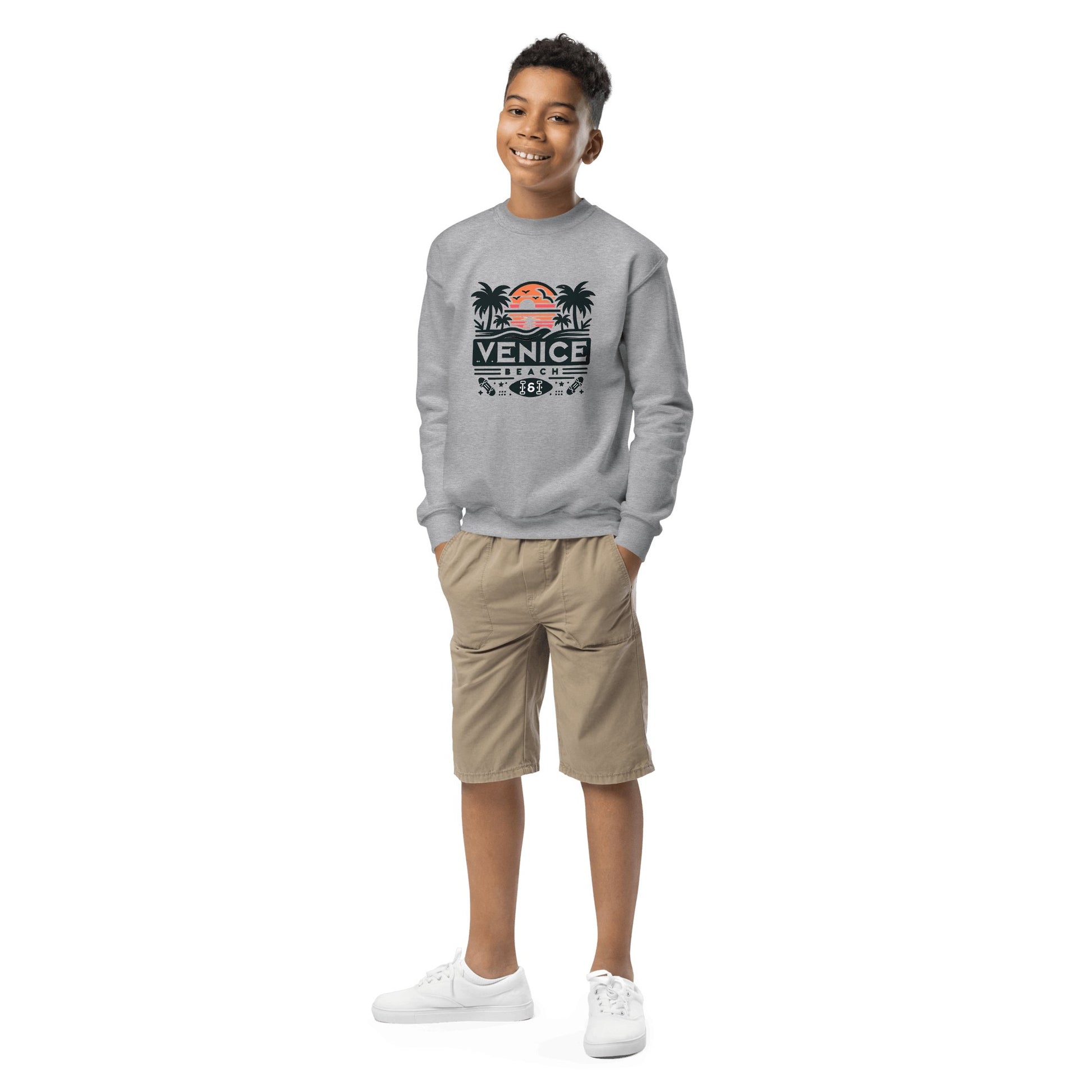 Sweatshirt mit Rundhalsausschnitt für Jugendliche "Venice Beach" - Artexio