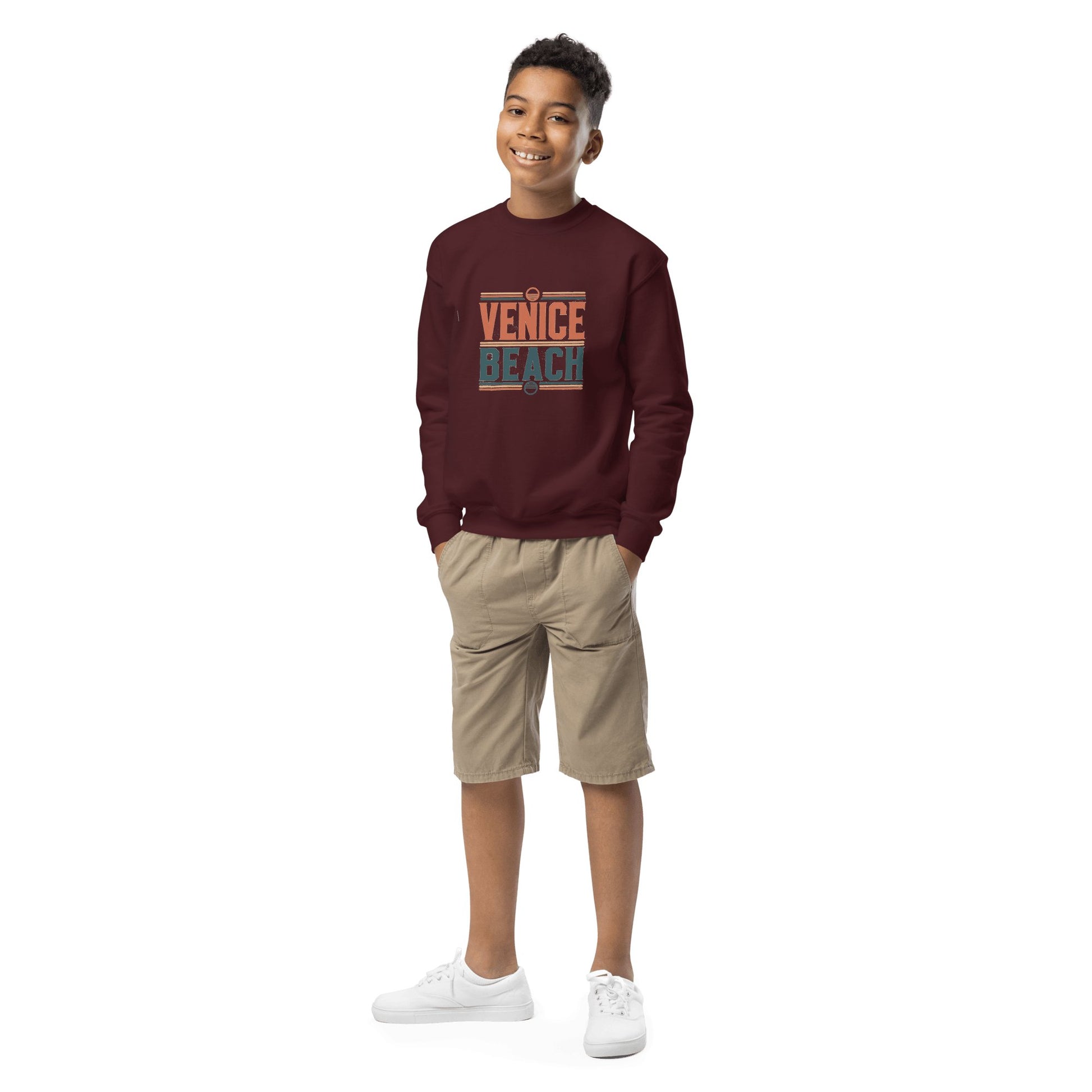 Sweatshirt mit Rundhalsausschnitt für Jugendliche "Venice Beach" - Artexio