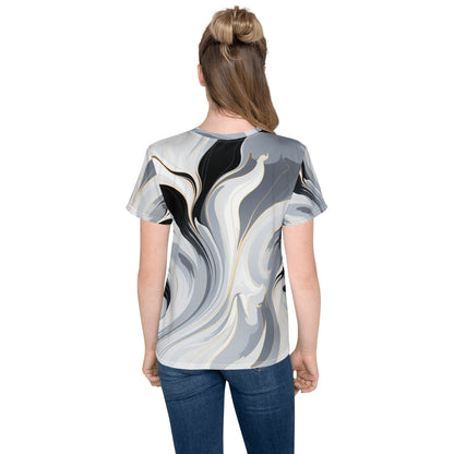 T-Shirt mit Rundhalsausschnitt für Jugendliche "Ethereal Flow" - Artexio