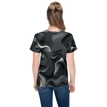 T-Shirt mit Rundhalsausschnitt für Jugendliche "Monochrome Flow" - Artexio