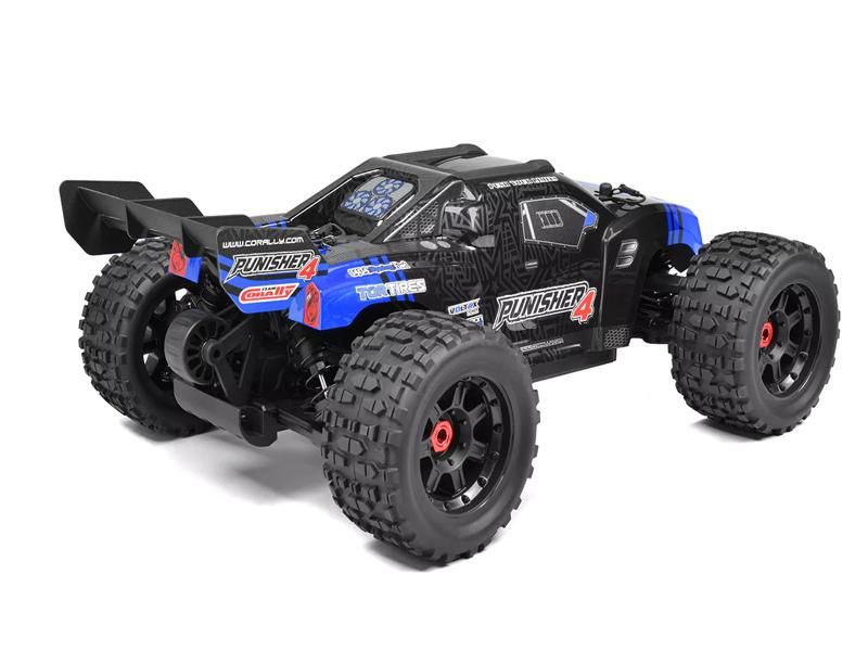 Team Corally - PUNISHER 4 - RTR - Blau - 4S Brushless Power (ohne Batterien + Ladegerät)