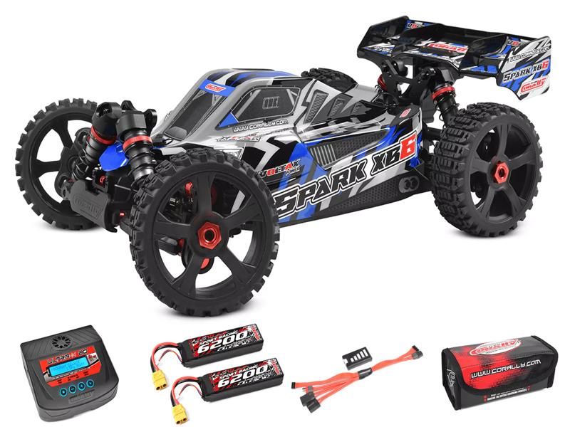 Team Corally - Spark XB-6 RTR - Drive'n Go Pack 6S - Blau