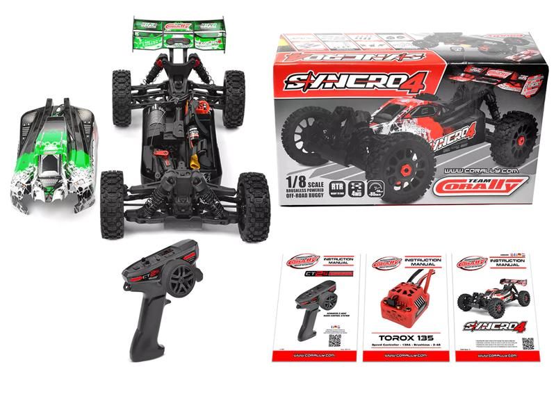 Team Corally - SYNCRO-4 - RTR Grün - 3-4S Brushless - No Battery - No Charger