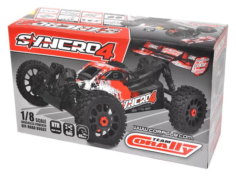 Team Corally - SYNCRO-4 - RTR Rot - 3-4S Brushless - No Battery - No Charger
