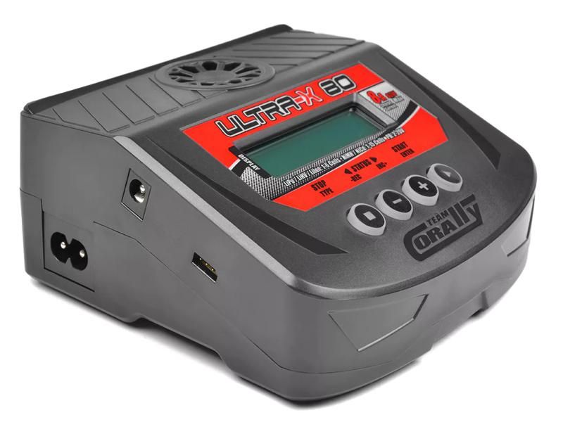 Team Corally Ultra-X 80 AC/DC Balance Charger 80W - 1-6S Lixx - 1-15 Nixx - 2-20V PB EU Version