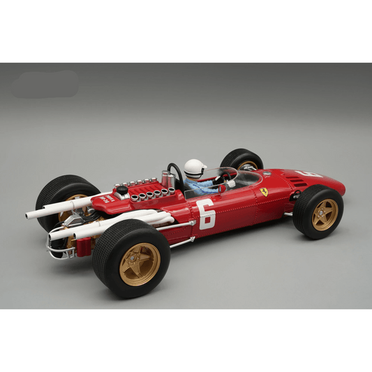 Tecnomodel Ferrari 312 F1 #6 Winner Italy GP Monza 1966 Ludovico Scarfiotti with driver figure 1:18 Modell