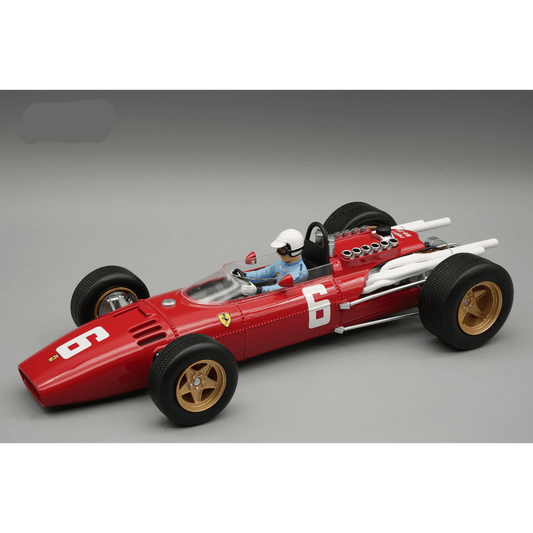 Tecnomodel Ferrari 312 F1 #6 Winner Italy GP Monza 1966 Ludovico Scarfiotti with driver figure 1:18 Modell