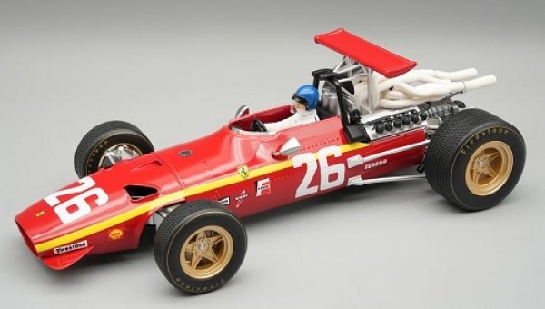 Tecnomodel Ferrari 312 F1/68 French GP 1968 #26 Driven by: Jacky Ickx - with driver figure 1:18 Modell