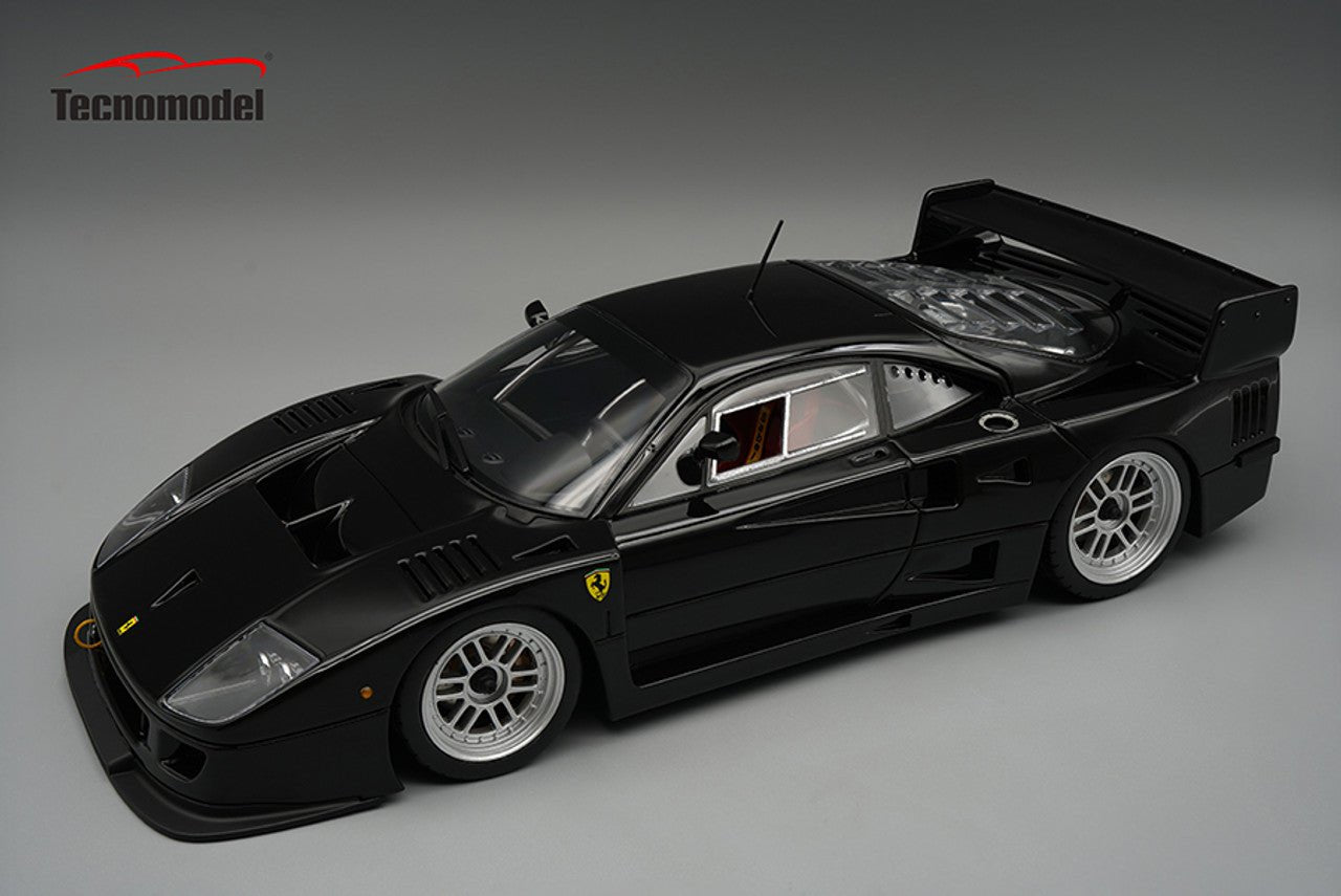 Tecnomodel Ferrari F40 LM 1996 Press Version Gloss Black/5 Spoke Silver Rims 1:18 Modell