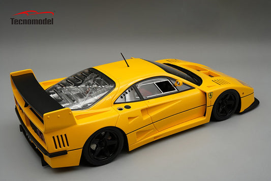 Tecnomodel Ferrari F40 LM 1996 Press Version Modena Yellow/5 Spoke Silver Rims 1:18 Modell
