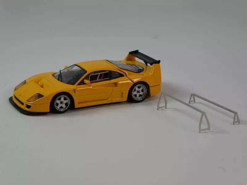 Tecnomodel Ferrari F40 LM 1996 Press Version Modena Yellow/Silver Wheels 1:64 Modell - Artexio