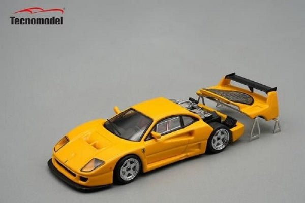 Tecnomodel Ferrari F40 LM 1996 Press Version Modena Yellow/Silver Wheels 1:64 Modell - Artexio