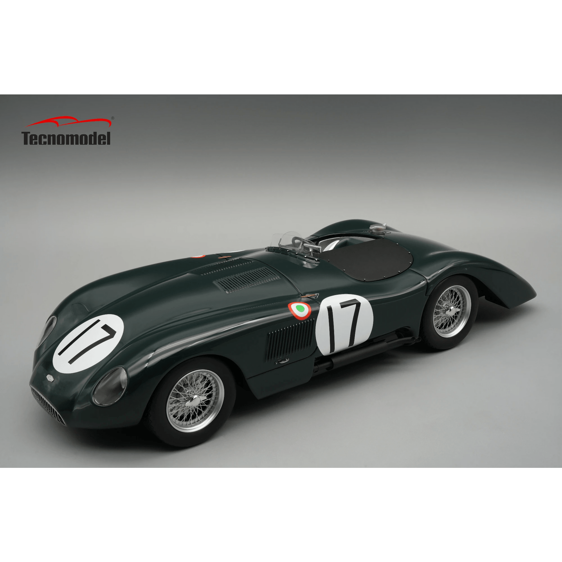 Tecnomodel Jaguar C-Type Longtail 24h Le Mans 1952 #17 Driven by: S.Moss, P.Walker 1:18 model