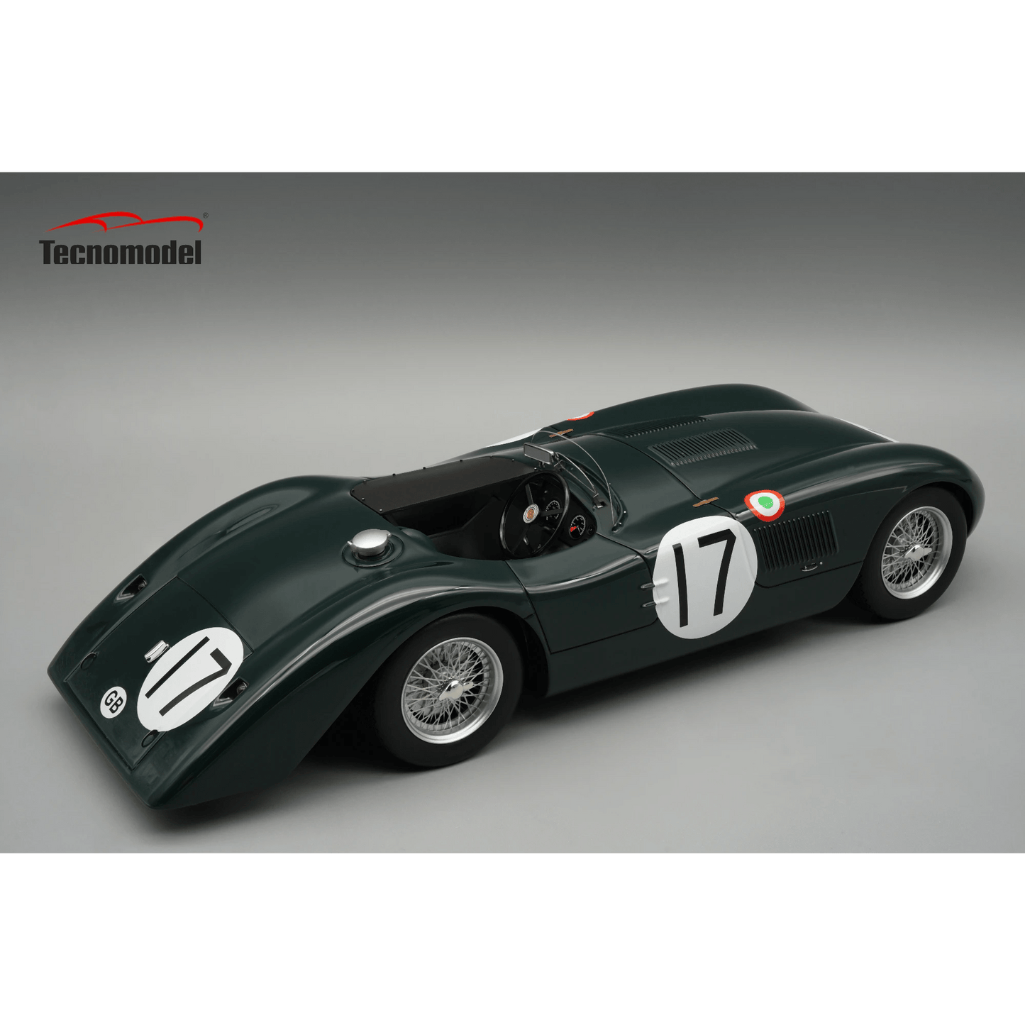 Tecnomodel Jaguar C-Type Longtail 24h Le Mans 1952 #17 Driven by: S.Moss, P.Walker 1:18 model