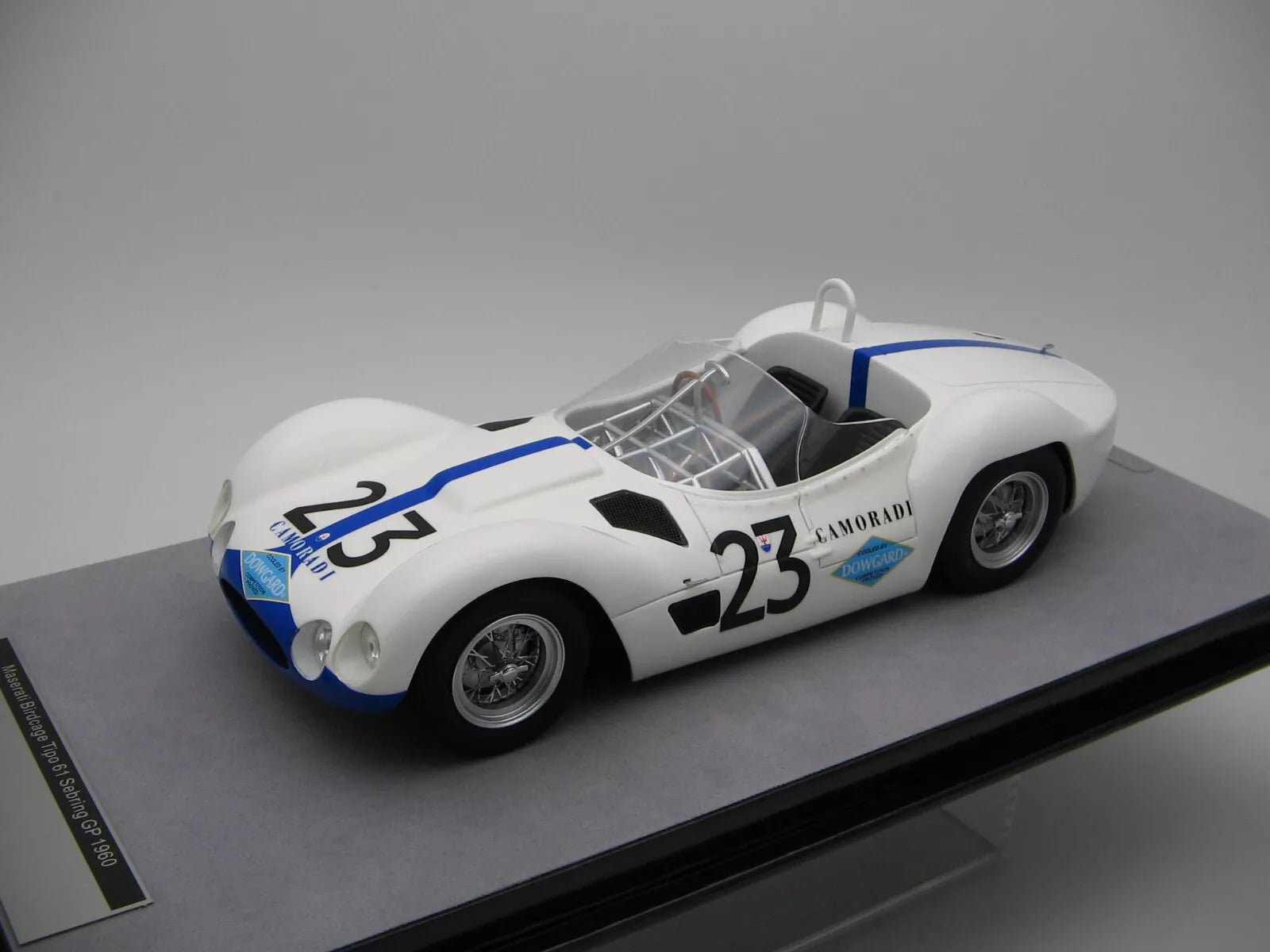 Tecnomodel Maserati Birdcage Tipo 61 Sebring GP 1960 Driven by: Stirling Moss, Dan Gurney 1:18 Modell - Artexio