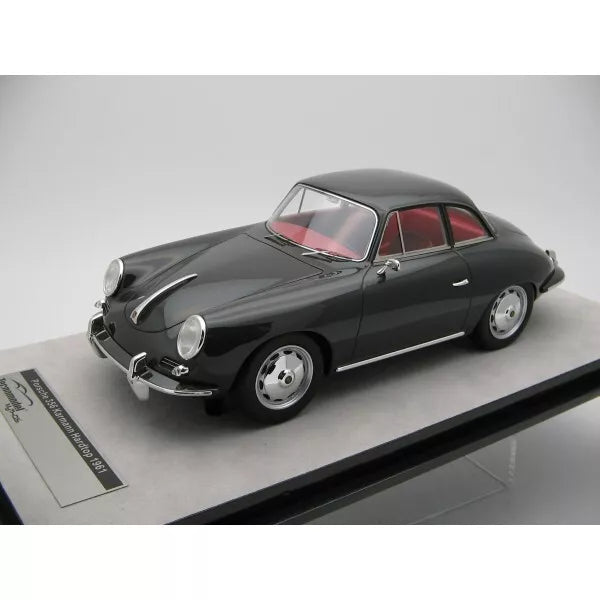 Tecnomodel Porsche 356 Karmann Hardtop 1961 - Dark Grey 1:18 Modell - Artexio