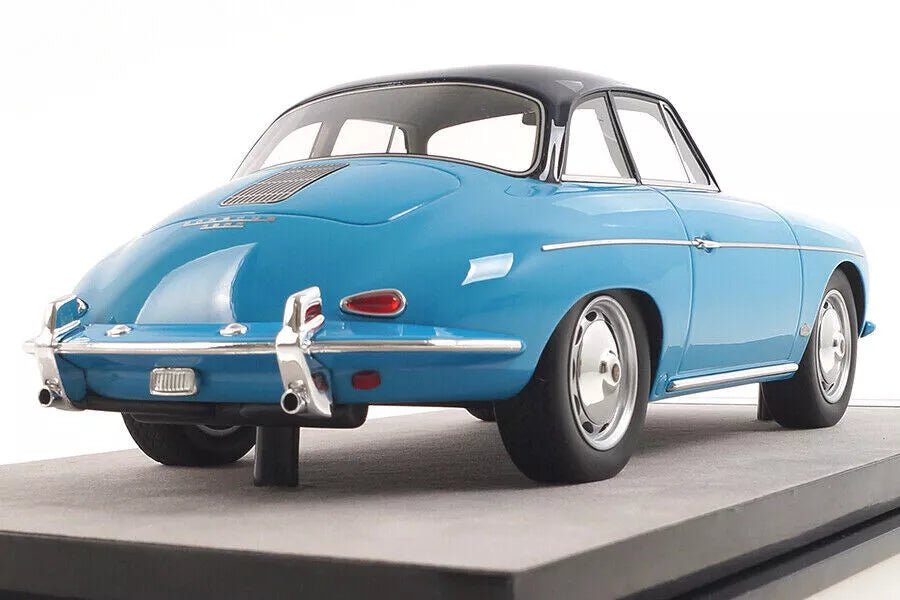 Tecnomodel Porsche 356 Karmann Hardtop 1961 - Light Blue with Black Top 1:18 Modell - Artexio