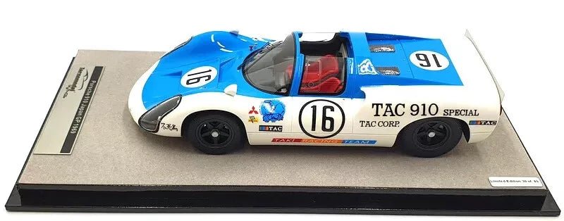 Tecnomodel Porsche 910 Taki Racing Japan GP 1969 #16 Driven by: Kazato/Hasogawa 1:18 Modell - Artexio